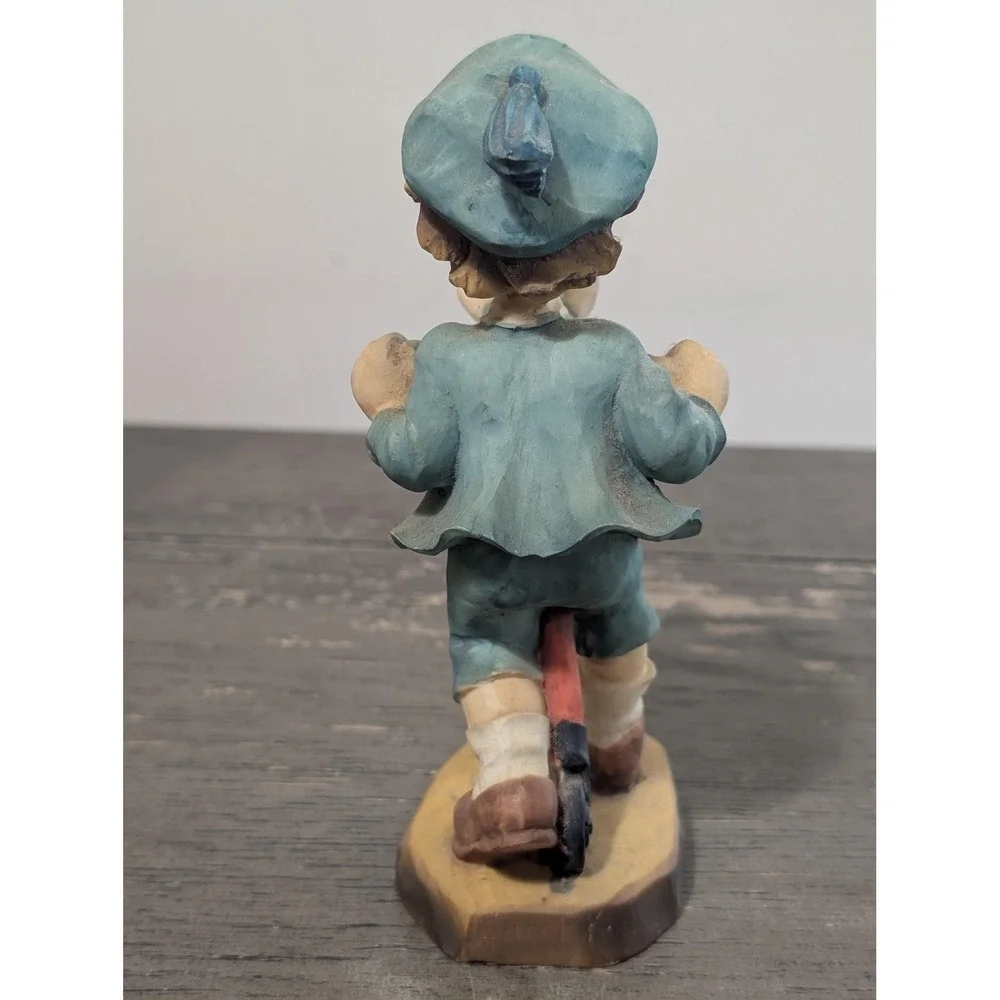 Vintage giddy up 6.5 inch resin boy on toy horse